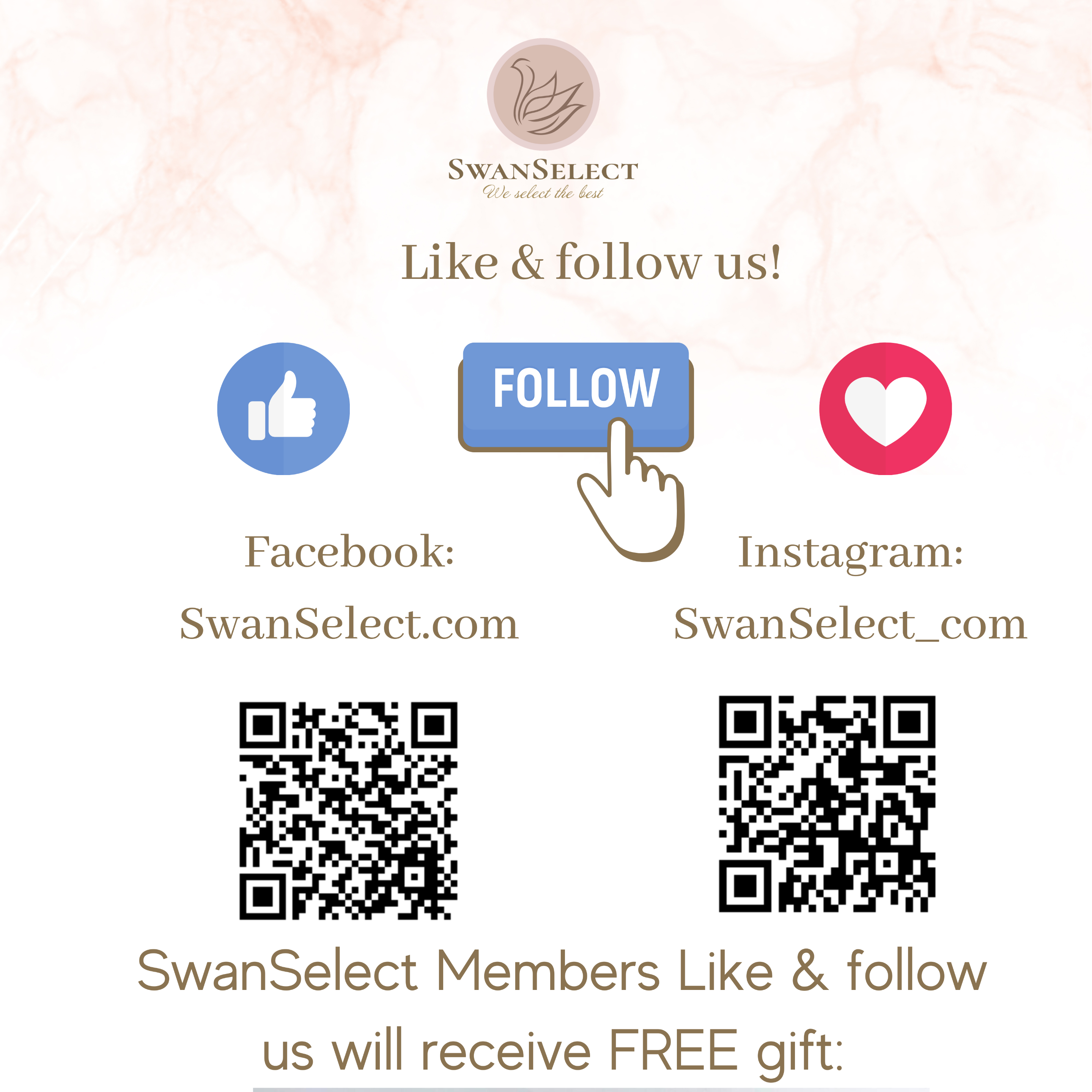 Like & Follow SwanSelect.com Facebook & Instagram Free AQUA PRO+TECH 10ml sanitizer