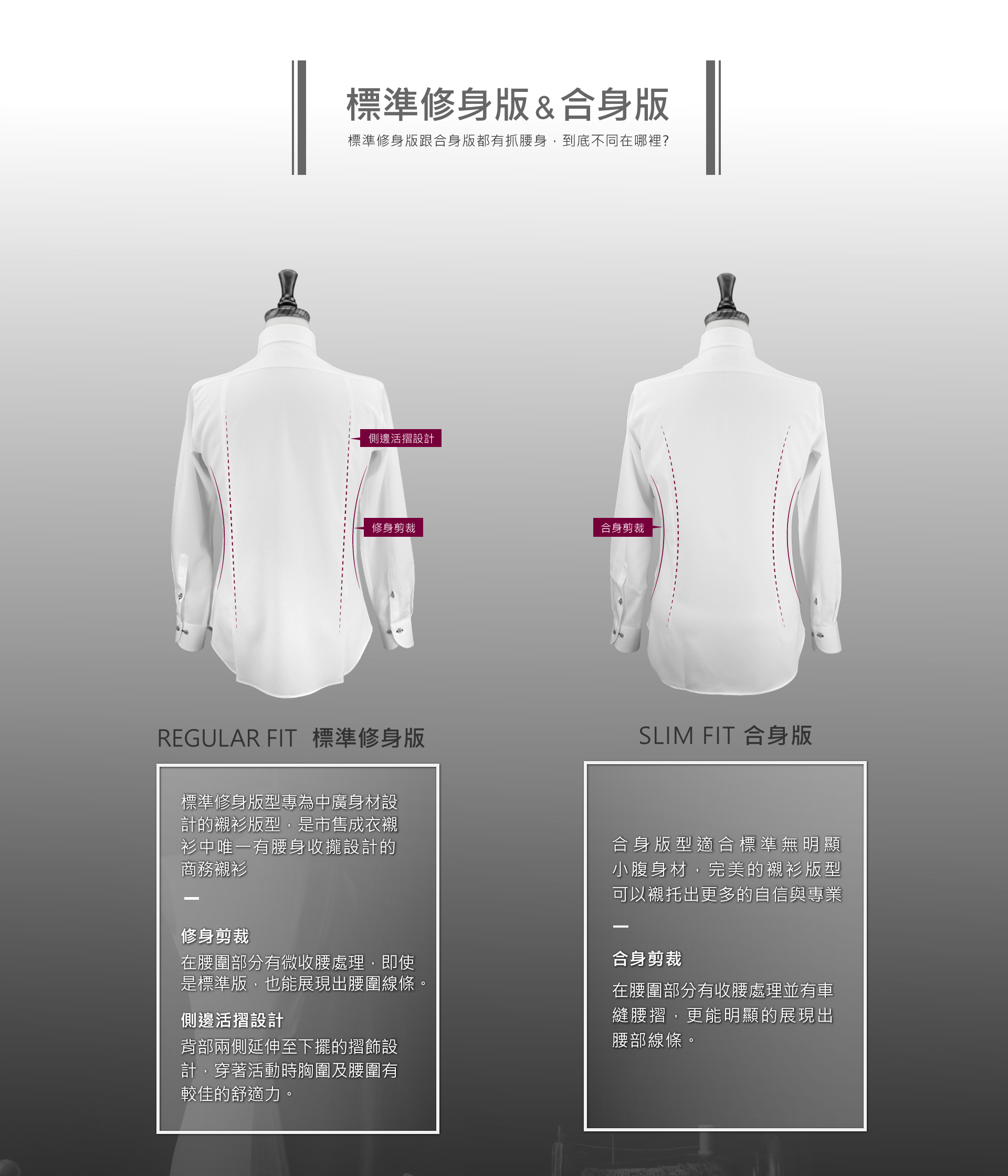 有如訂製襯衫版型的衣十五商務襯衫