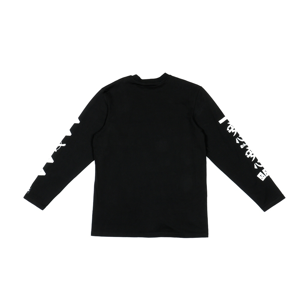 安心印花Tee - 黑