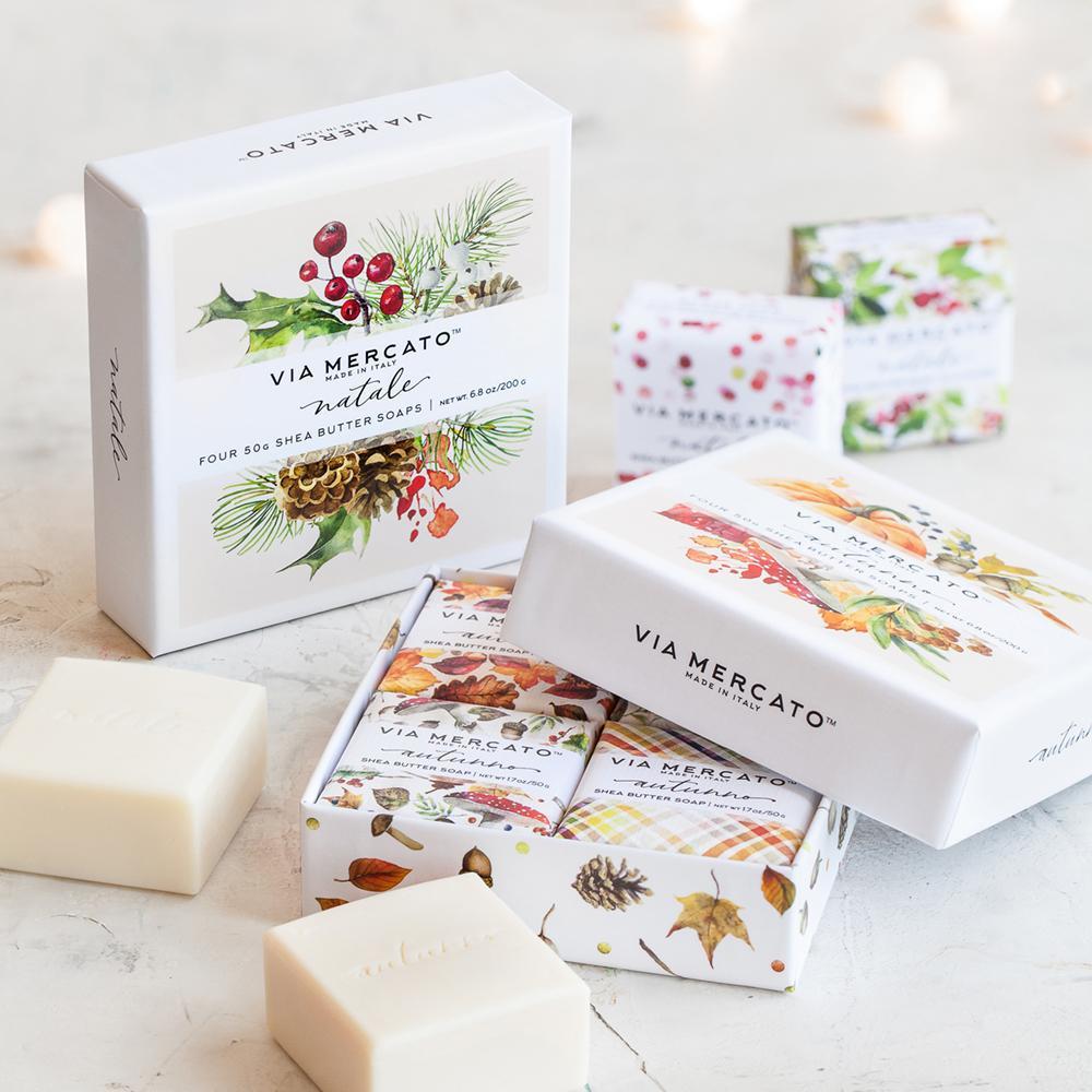 【VIA MERCATO】Natale 乳木果油香氛皂禮盒裝 (4 x 50g)