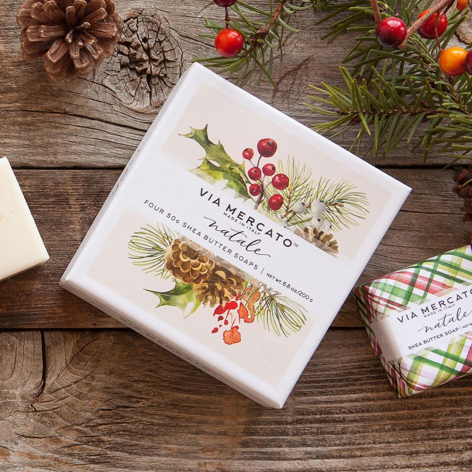 【VIA MERCATO】Natale 乳木果油香氛皂禮盒裝 (4 x 50g)