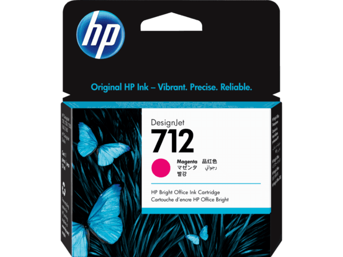 HP 712 DesignJet 29 毫升洋紅色墨盒-3ED68A