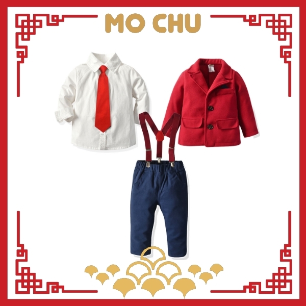 喜氣紳士五件式套裝(兩色)