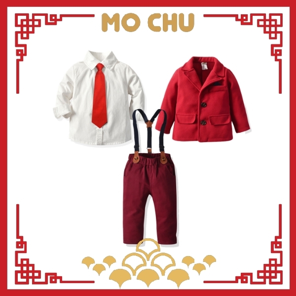 喜氣紳士五件式套裝(兩色)