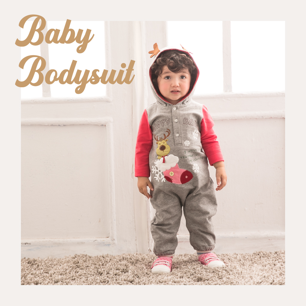 【Limitmax米樂親子】 聖誕麋鹿連身兔裝- 聖誕紅