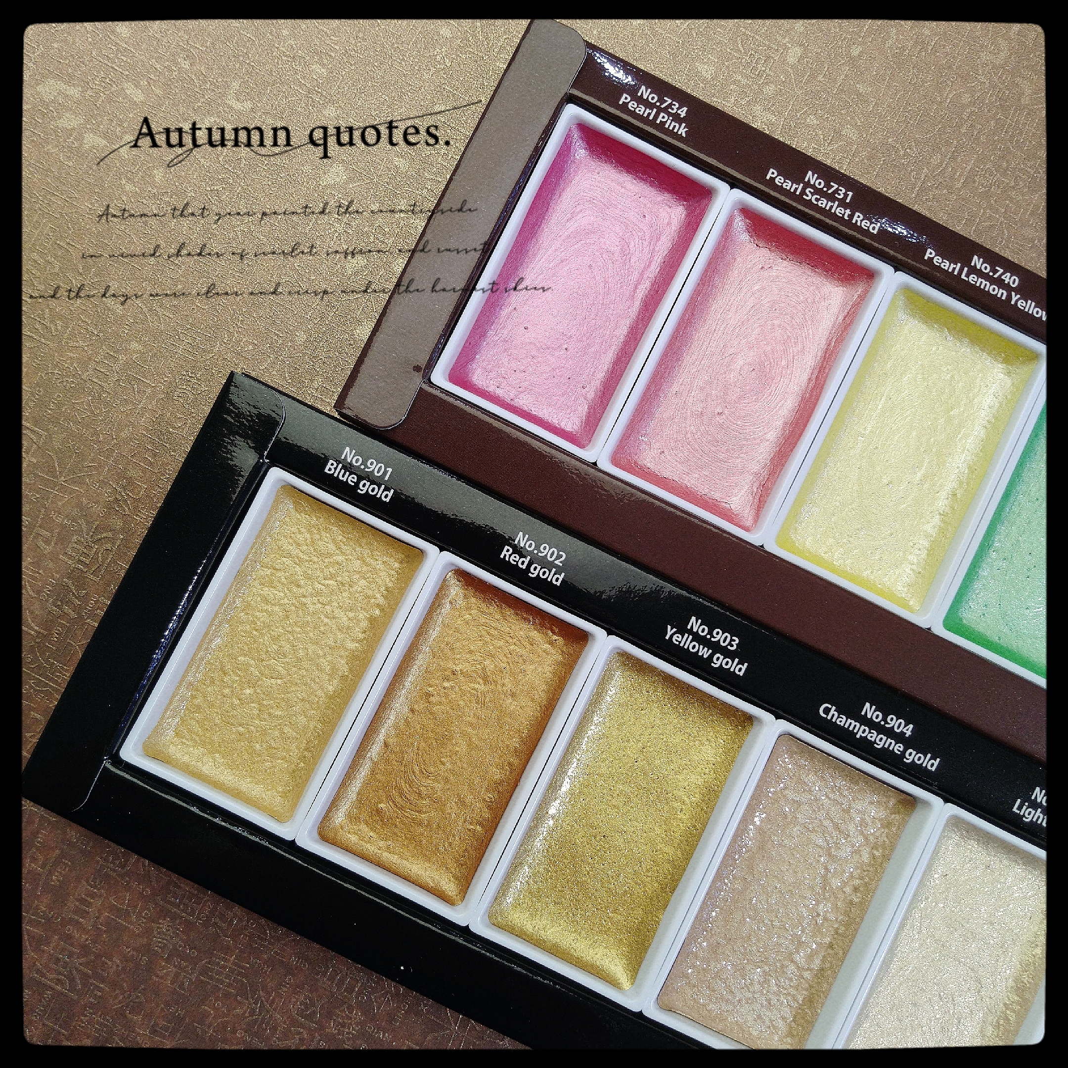 日本吳竹Kuretake 顏彩耽美特殊6色組 (星空(金屬)/珠光/寶石系列)