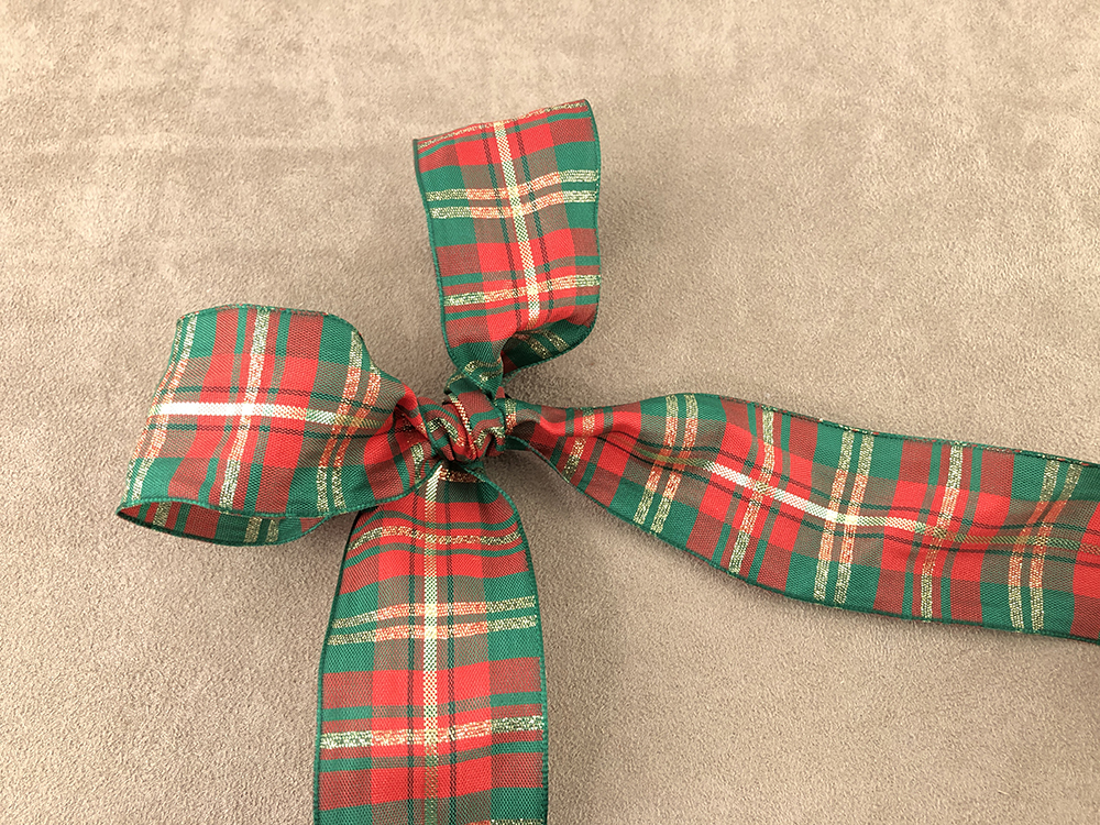 英式紅綠格紋/金蔥鐵絲/38mm