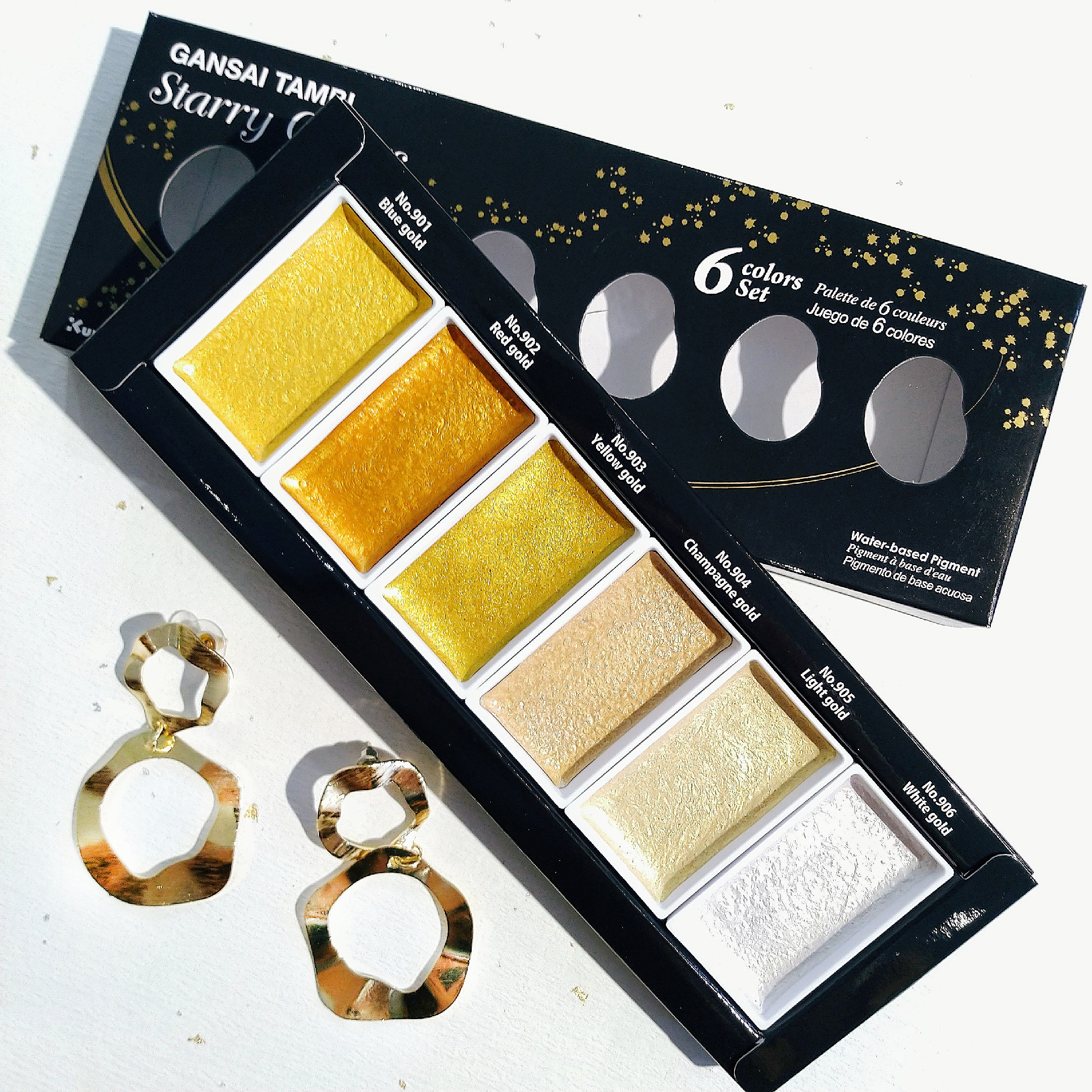 日本吳竹Kuretake 顏彩耽美特殊6色組 (星空(金屬)/珠光/寶石系列)