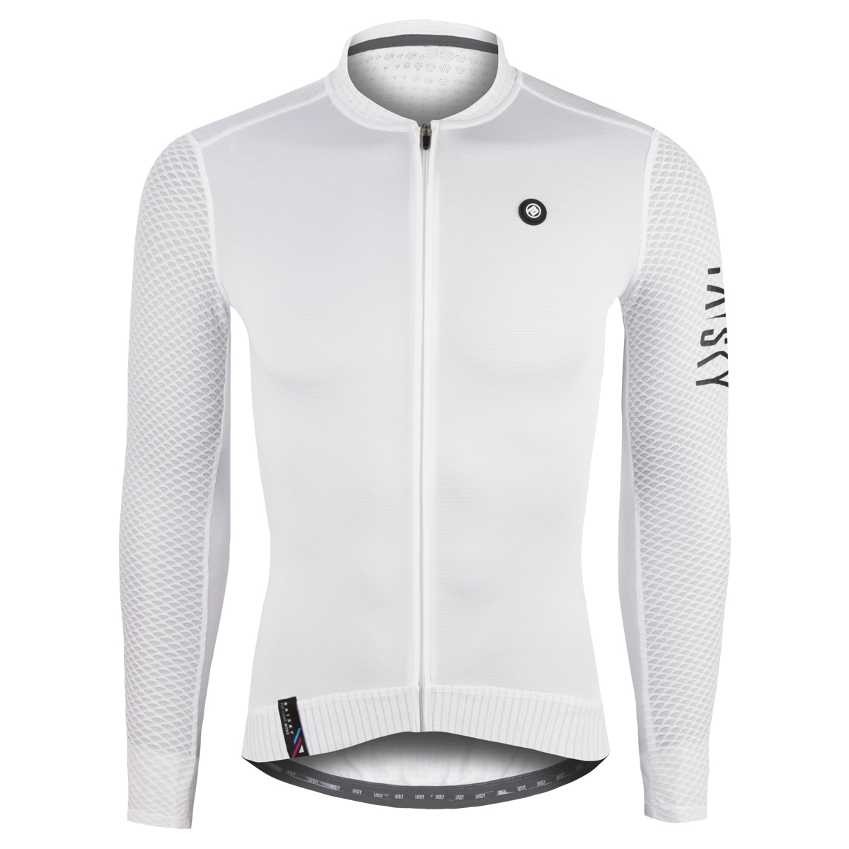 男款薄款長車衣 潔淨 白