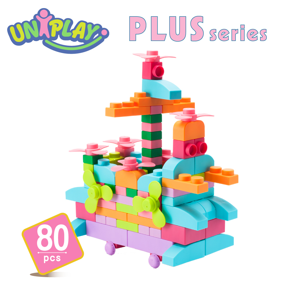 UNiPLAY軟積木 –PLUS系列 80入 (淡色系)