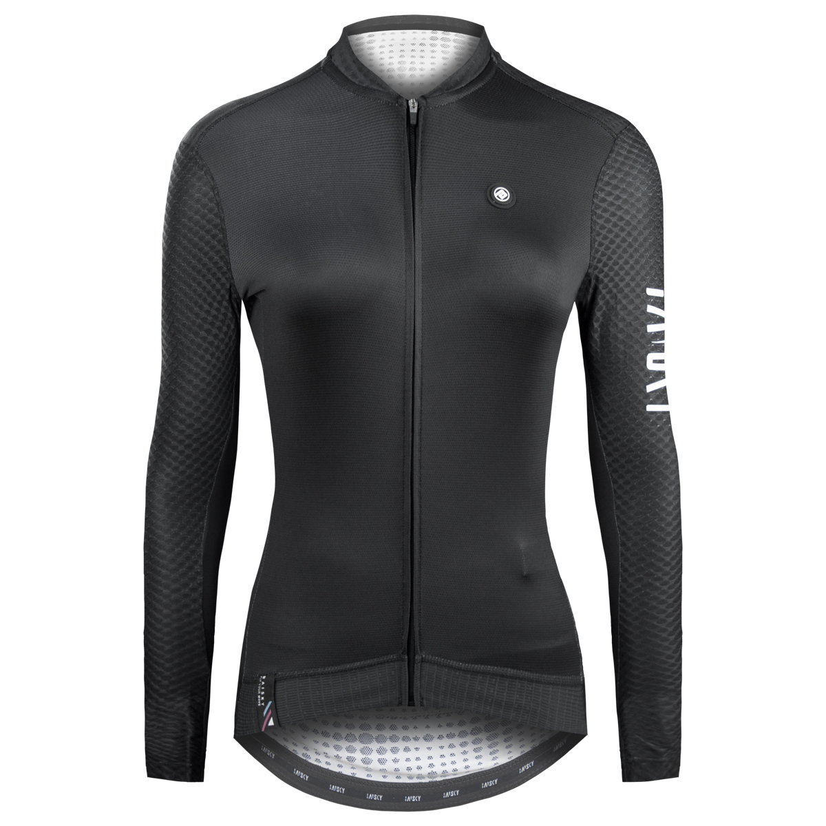 女款薄款長車衣 潔淨 黑