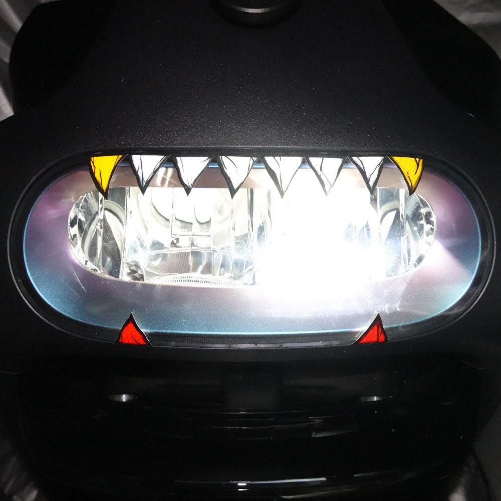 3M工程級反光貼紙【炫鑽牙齒】防水抗UV 車身貼紙 車燈貼紙