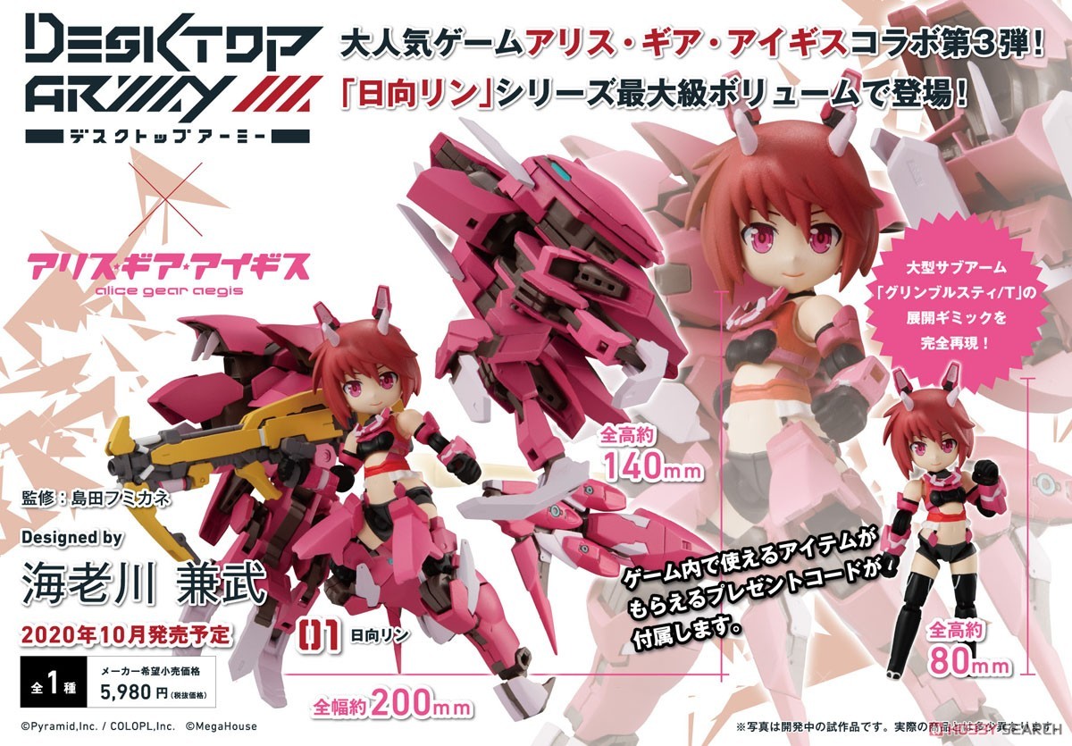 MegaHouse 代理版 DESKTOP ARMY 機戰少女 Alice 日向凜