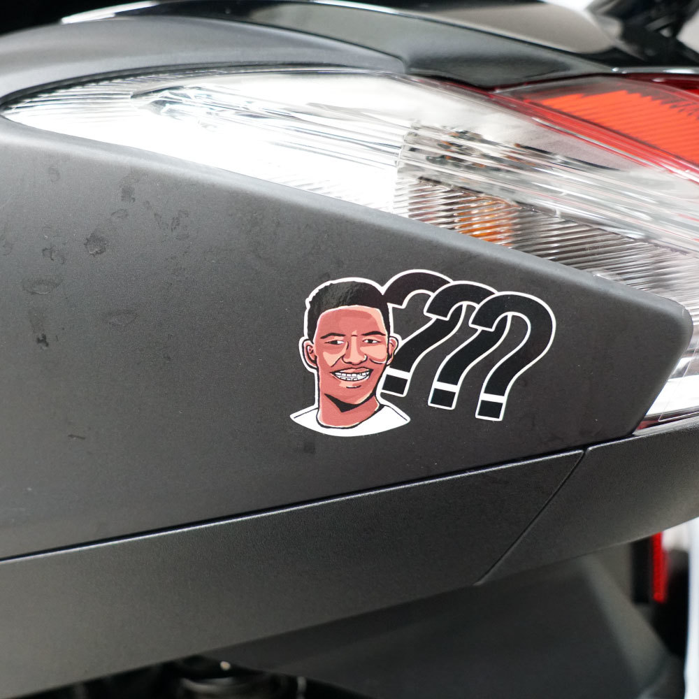 3M頂級防水抗UV貼紙【黑人問號系列】油蓋 汽車 機車 車身貼紙