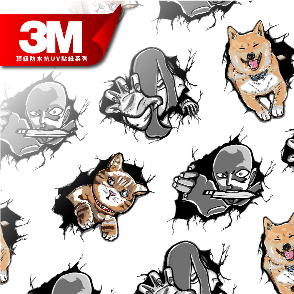 3M頂級防水抗UV貼紙【3D系列】遮傷 汽車 機車 車身貼紙