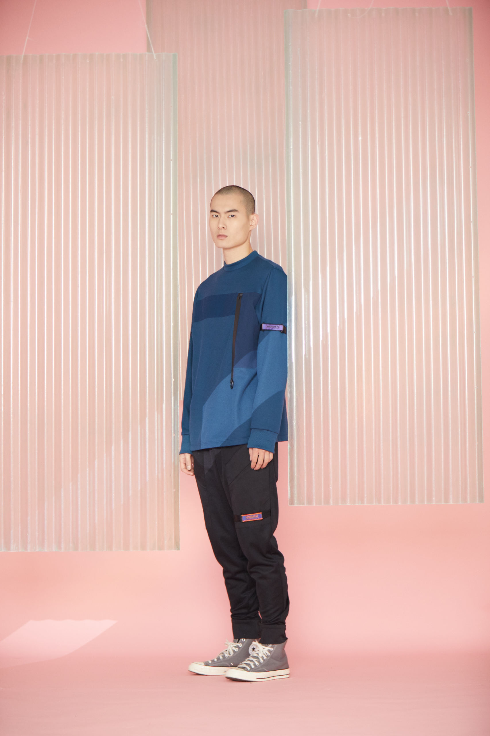 大貼袋束口褲 - 黑