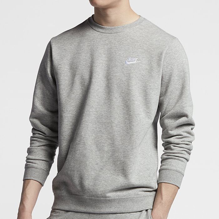 Nike Sportswear Club 灰色 長袖上衣 大學T 刺繡logo BV2667-063 [AW]