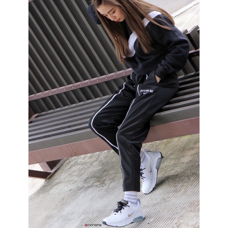 NIKE NSW 白線 運動褲 休閒褲 長褲 黑 (女款)