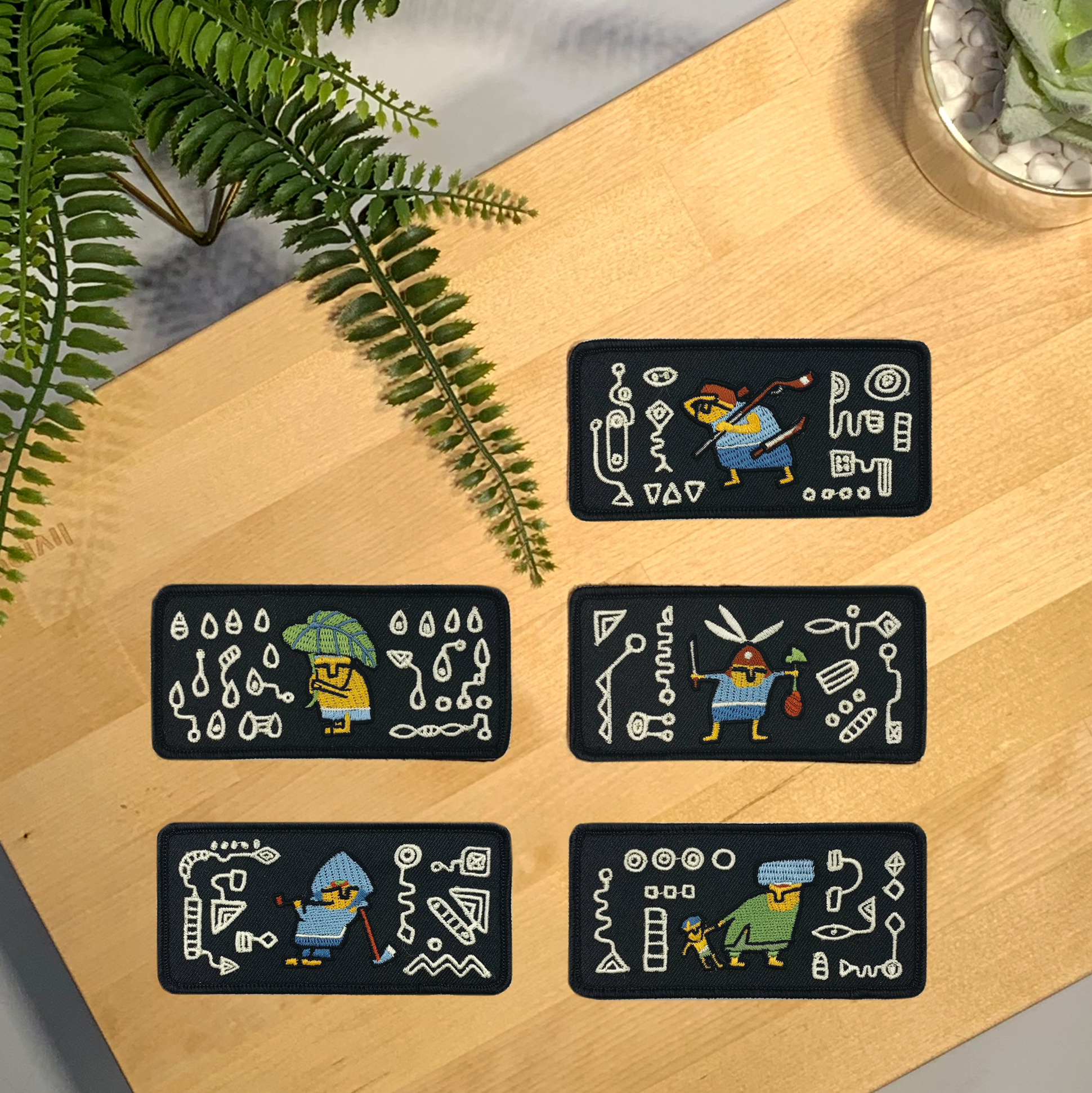 《部落生活》刺繡魔鬼氈布章-長形