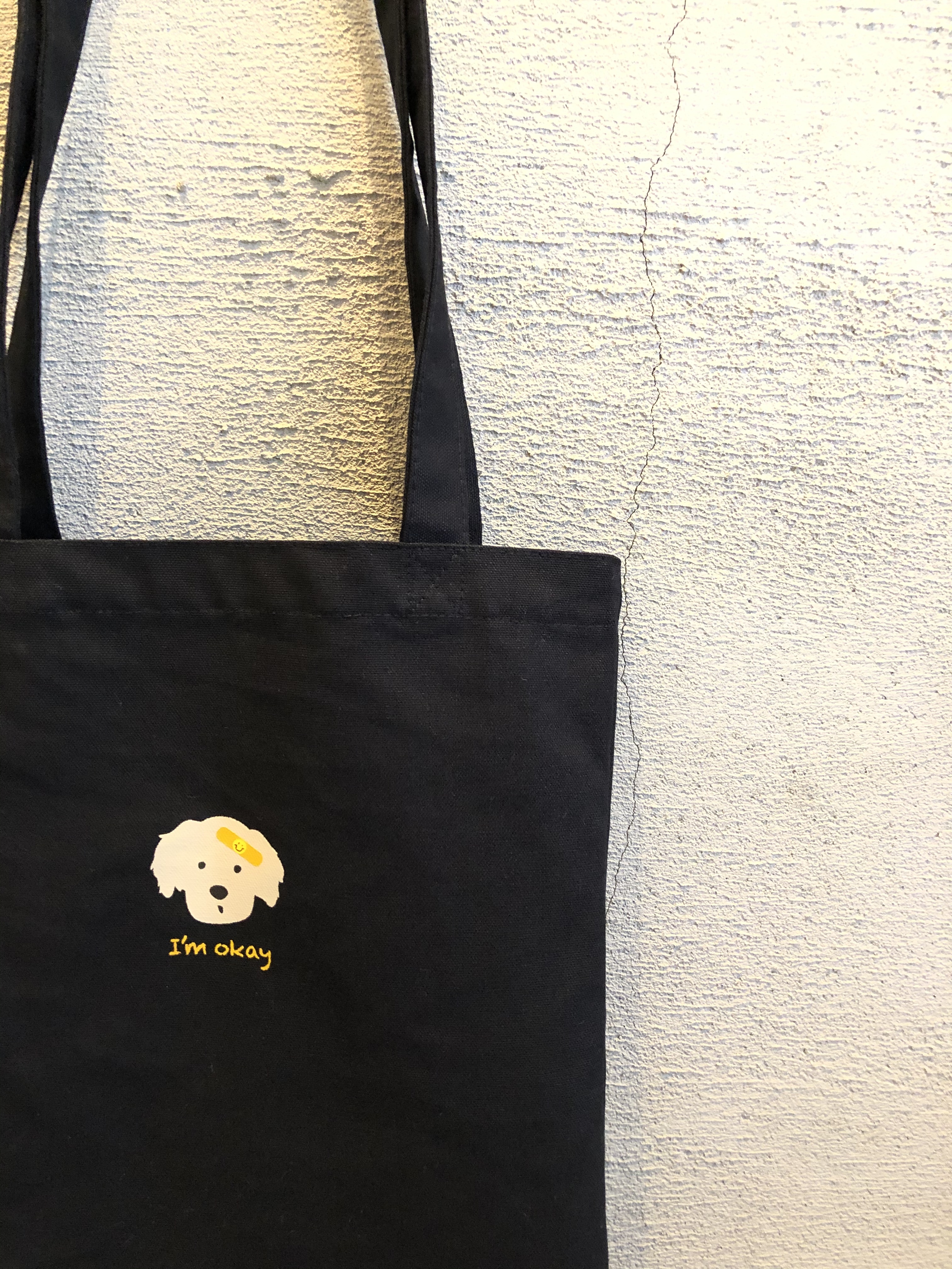 zoom in goods「okay Pooh」棉帆布側背袋