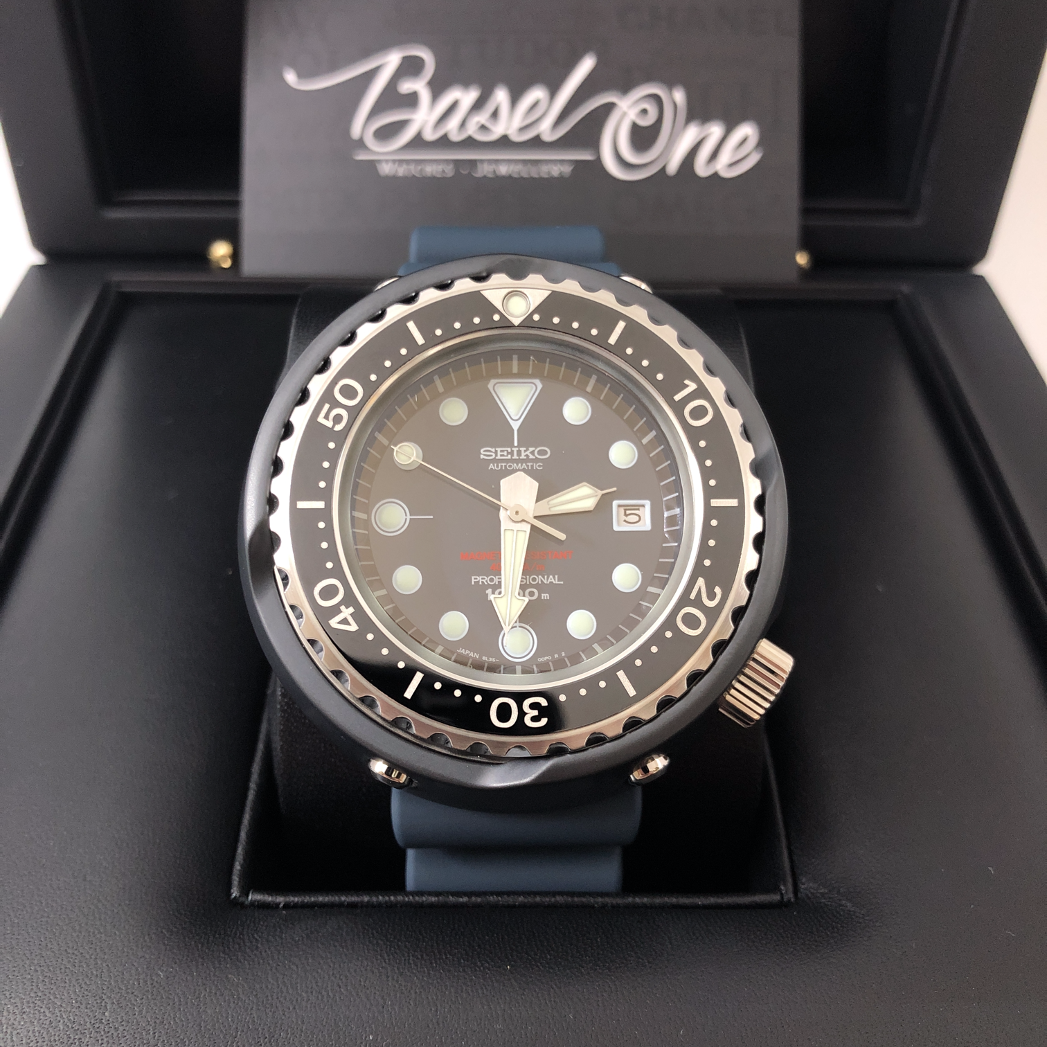 BRAND NEW SEIKO TUNA 55th ANNIVERSARY SBDX035 DEEP NAVY BLUE DIAL RUBBER STRAP