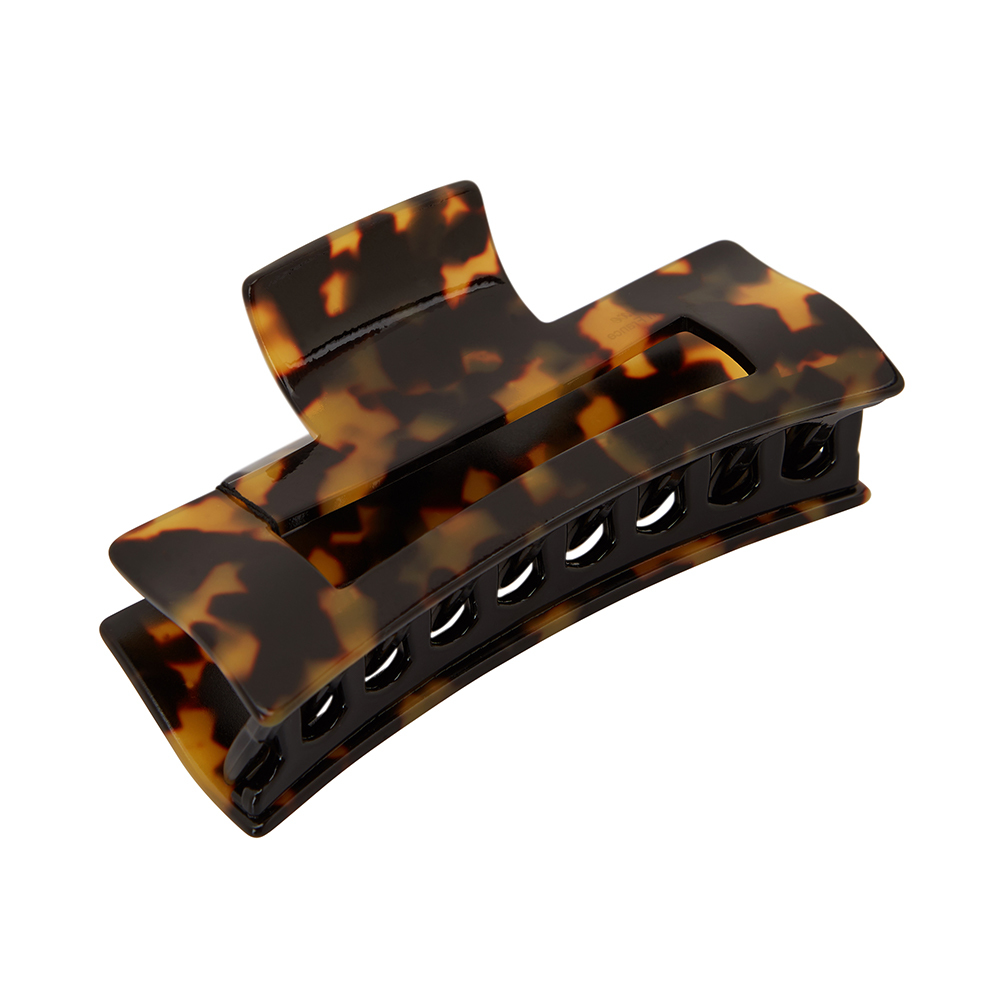 FRANCE LUXE 長方形簍空大抓夾〈琥珀色〉