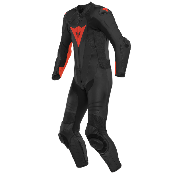 DAINESE LAGUNA SECA 5 BLACK/FLUO-RED 黑螢光紅 一件式皮衣