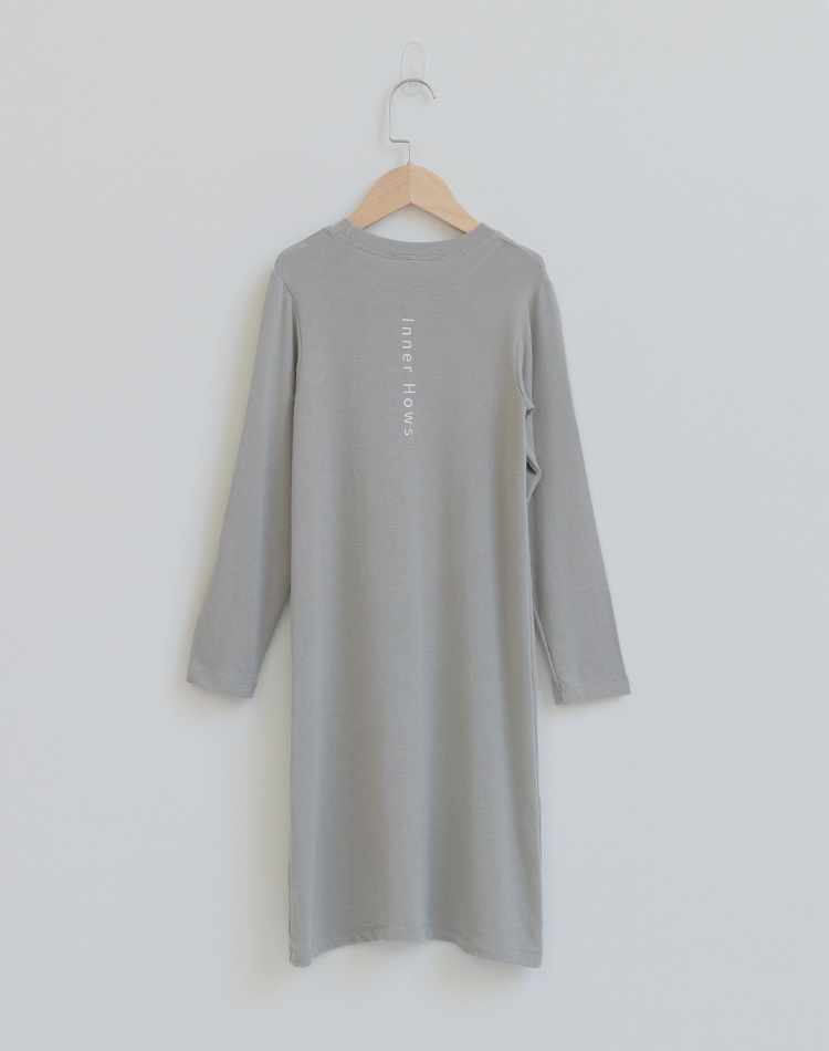 兒童愛吃早餐連身長洋 (灰)