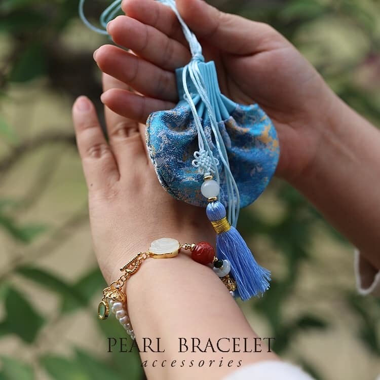 花開富貴白月光珍珠手鍊