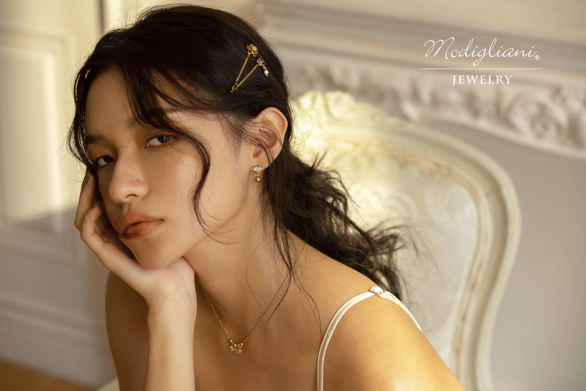 黃銅飾品,黃銅髮夾,髮夾組,花草,珍珠,小巧,氣質