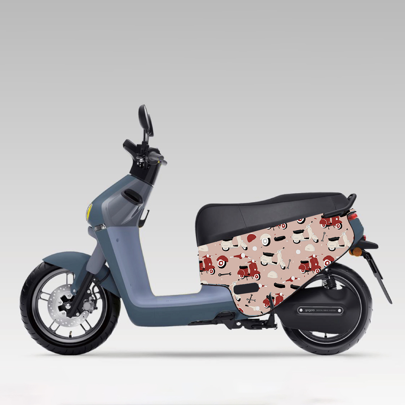 BLR gogoro ID07 粉色雙輪 雙面車套 車身防刮套 潛水衣布 防刮套 保護套 車套 機車配備 電動車防刮 智慧雙輪