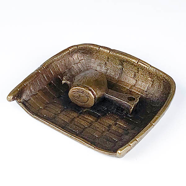 【高岡銅器】畚箕寶槌 香立