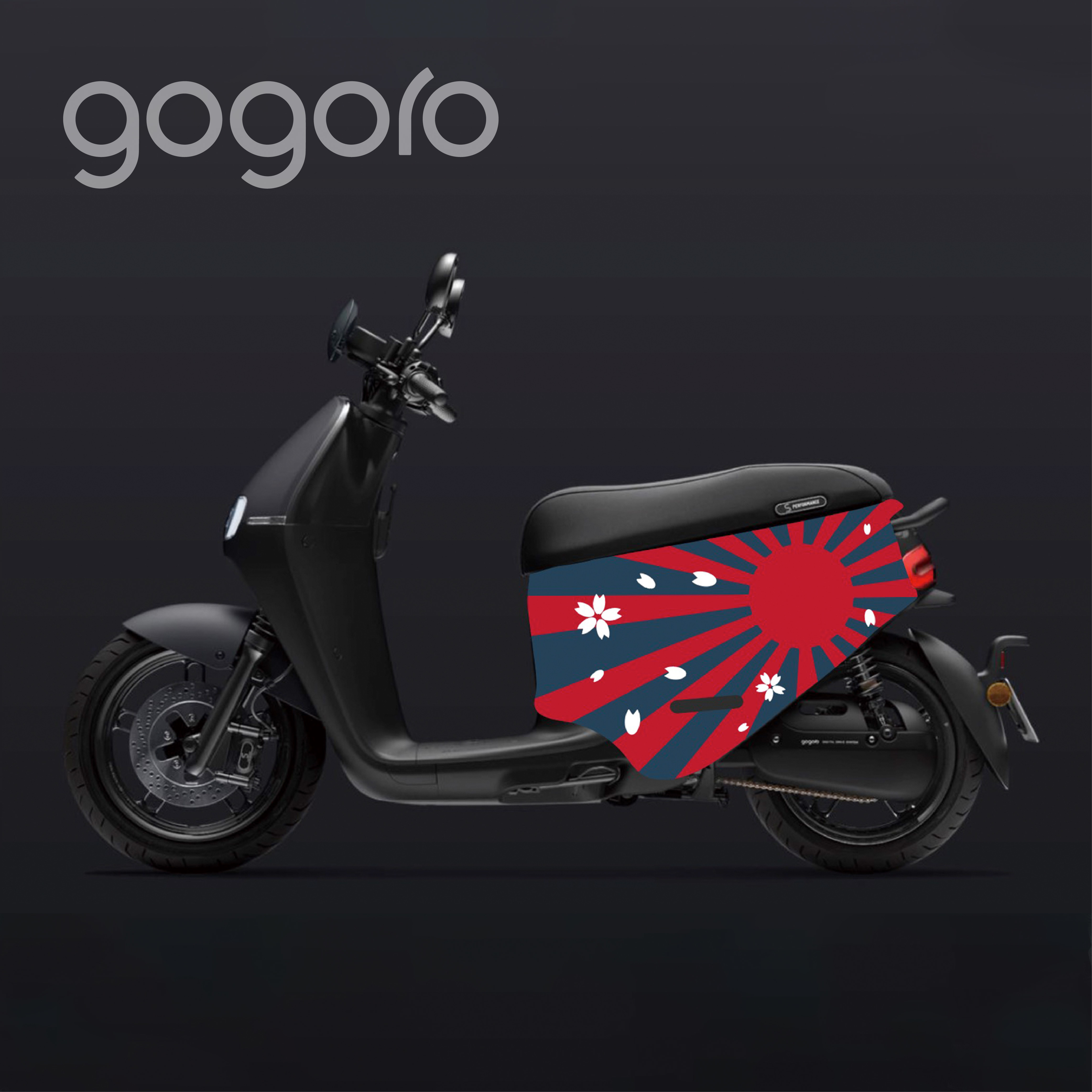 BLR gogoro ID119 日本紅太陽 雙面車套 車身防刮套 潛水衣布 防刮套 保護套 車套 機車配備 電動車防刮 智慧雙輪