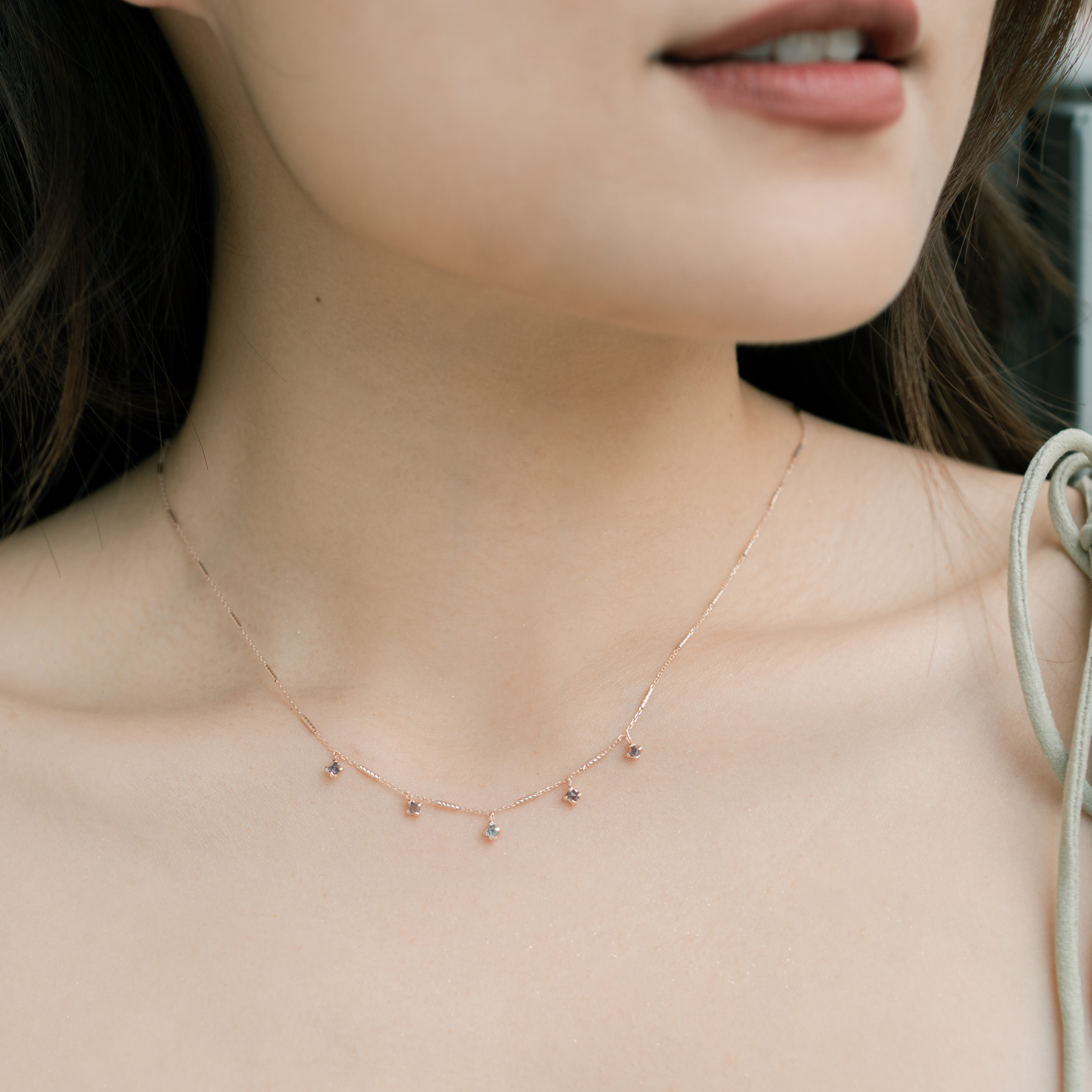 Light String堇青托帕石鎖骨鍊