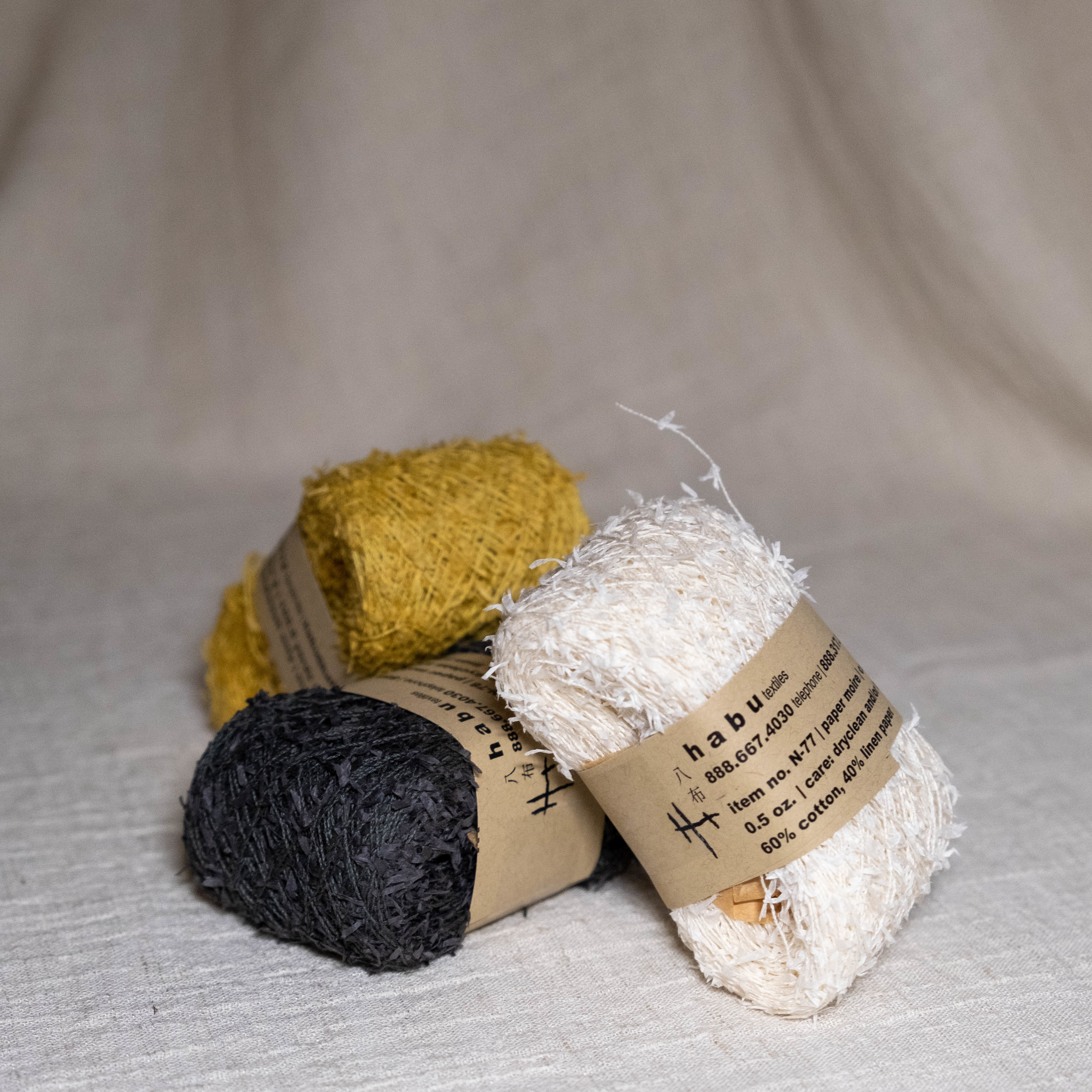 N-78 Fine Cotton Linen Paper Moire - Habu Textiles