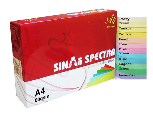 Sinar Spectra 彩色影印紙 A4 80gsm (淡雅色系 #1XX)