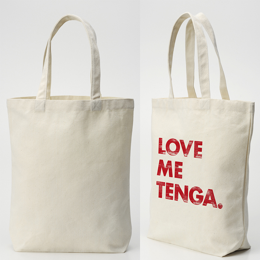 LOVE ME TENGA ヴィンテージ風 トートバッグ