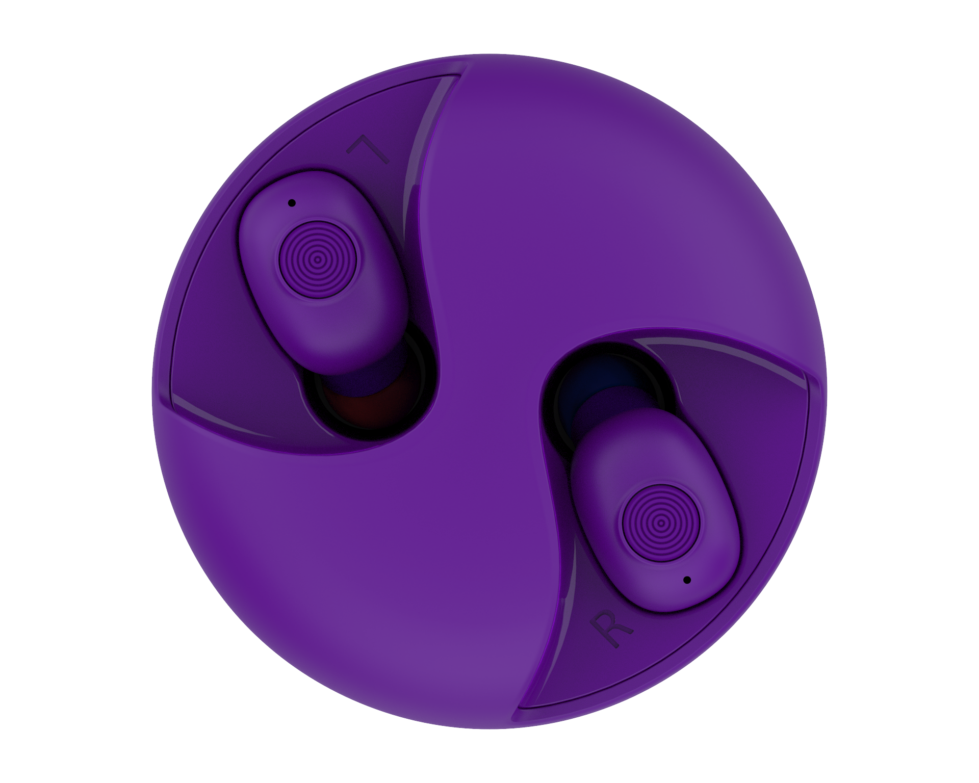 ISAAC 粉餅真無線藍芽耳機-魔幻紫