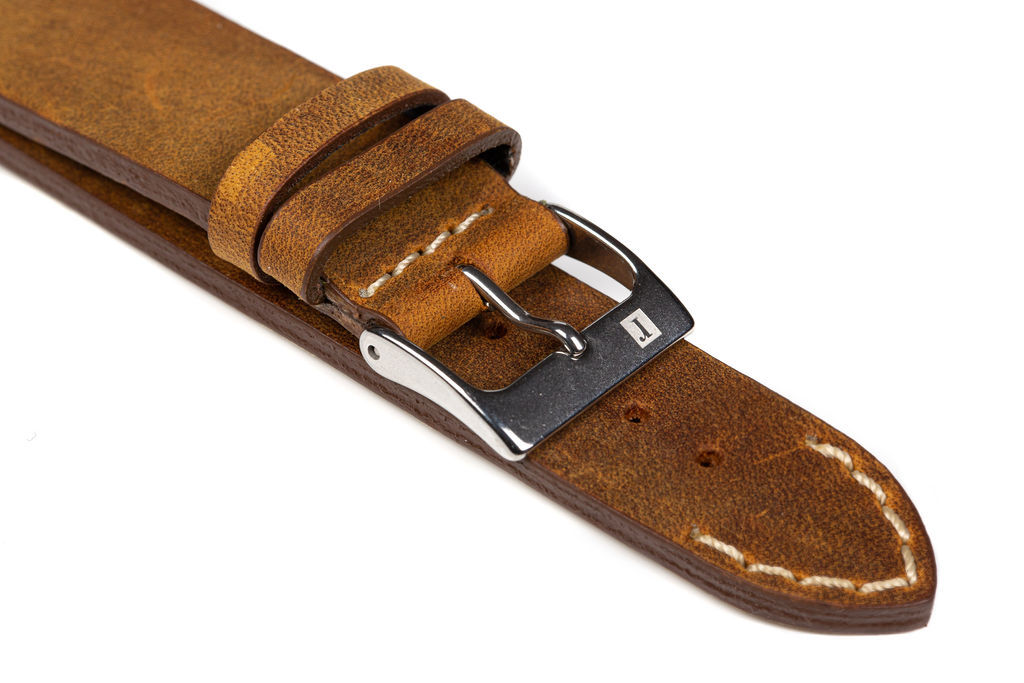 萬年鐘錶 - 手工皮革錶帶 Handmade leather strap  威尼斯 Venezia Collection 棕色  Brown