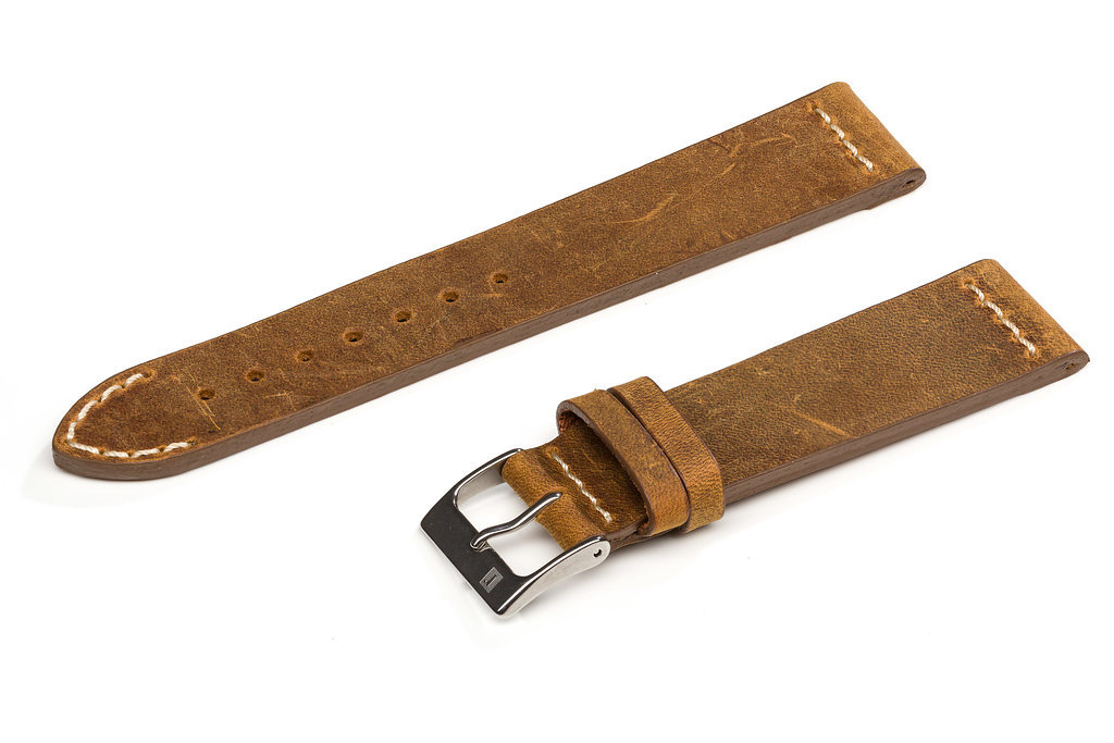 萬年鐘錶 - 手工皮革錶帶 Handmade leather strap  威尼斯 Venezia Collection 棕色  Brown