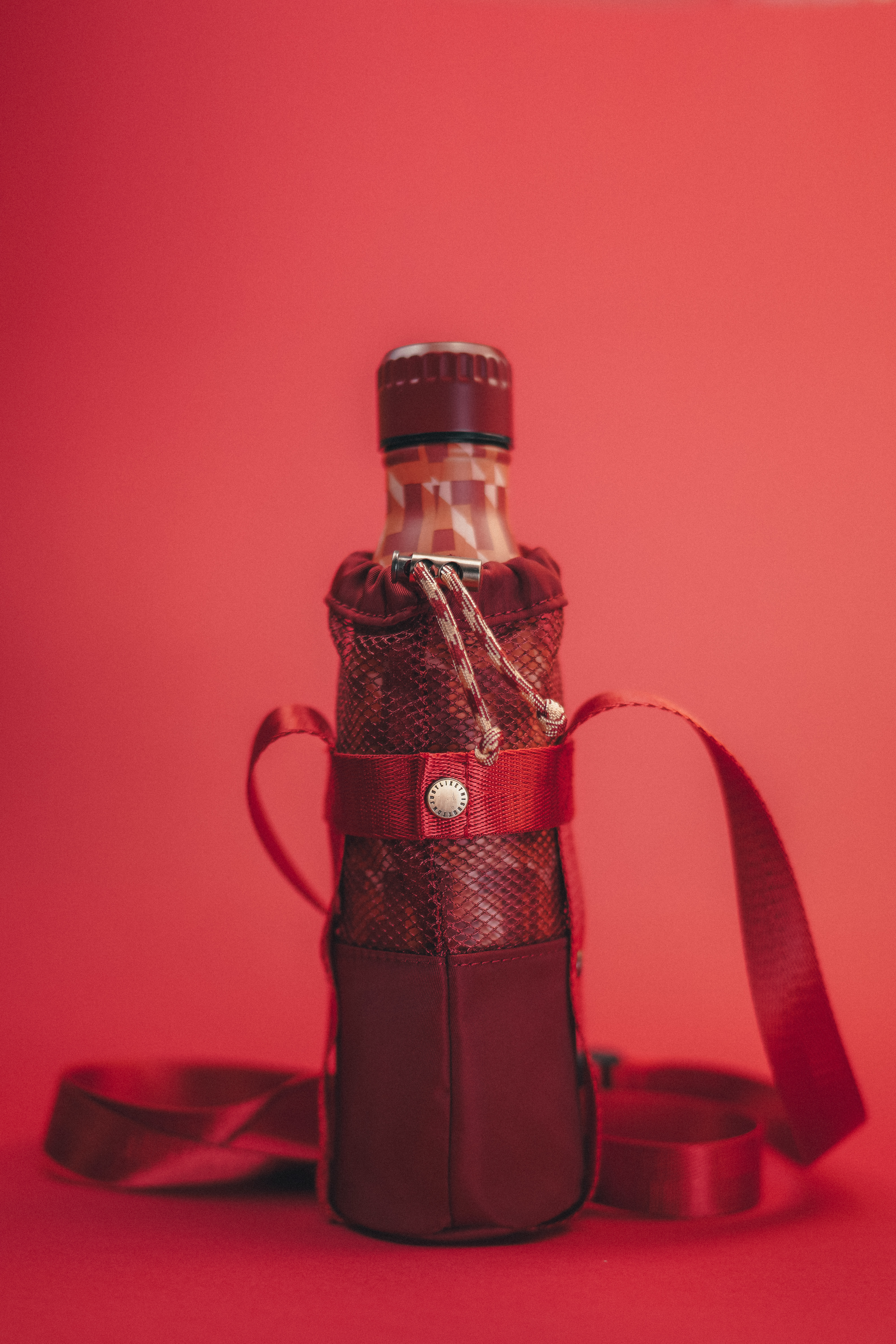 【DREAMSTARTER】雙層保溫不鏽鋼水樽連水樽袋 - 紅色