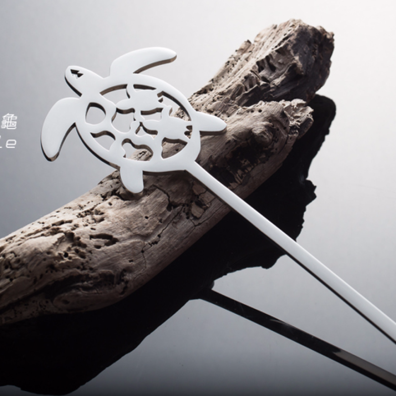 ▲鉄市設計-高質感304不鏽鋼造型探棒-浪花海龜