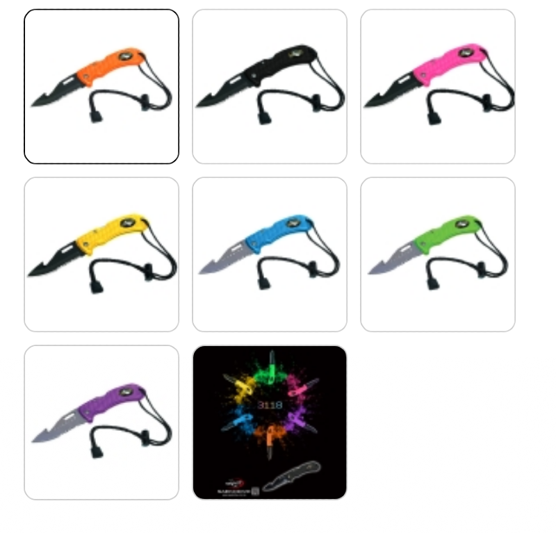 SAEKODIVE - 3118 不鏽鋼BC折合刀 #304鍍黑刀刃