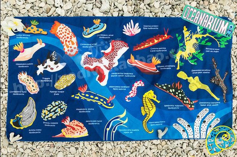 ▲OCEANARIUM 海洋生物快乾吸水巾(兩種尺寸)