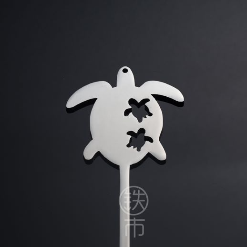 ▲鉄市設計-高質感304不鏽鋼造型探棒-實心海龜