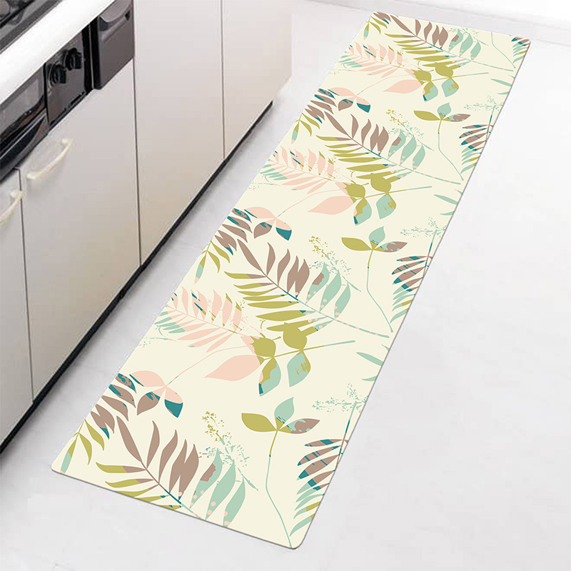 皮革防水防滑廚房踏墊(三種尺寸)_彩葉