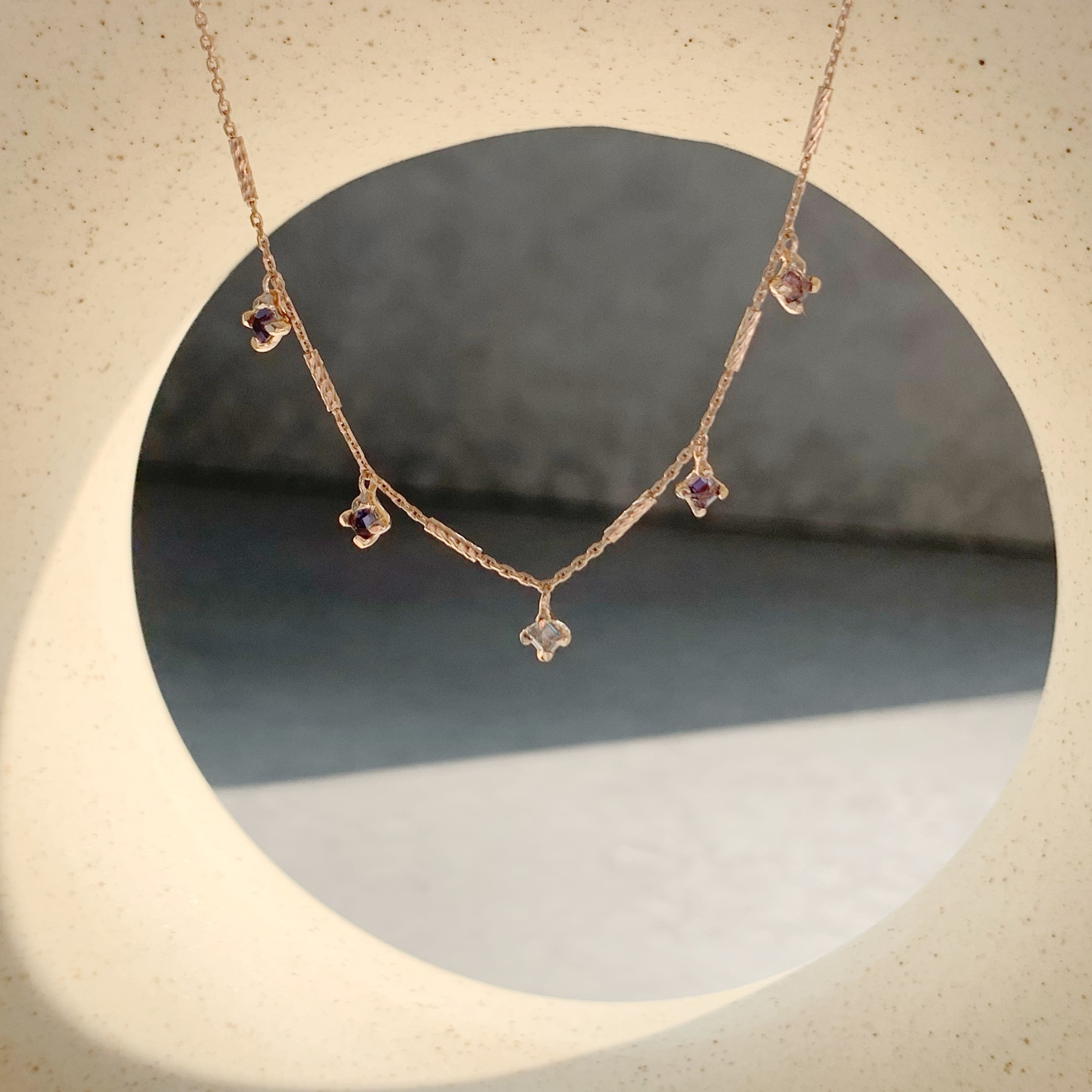 Light String堇青托帕石鎖骨鍊