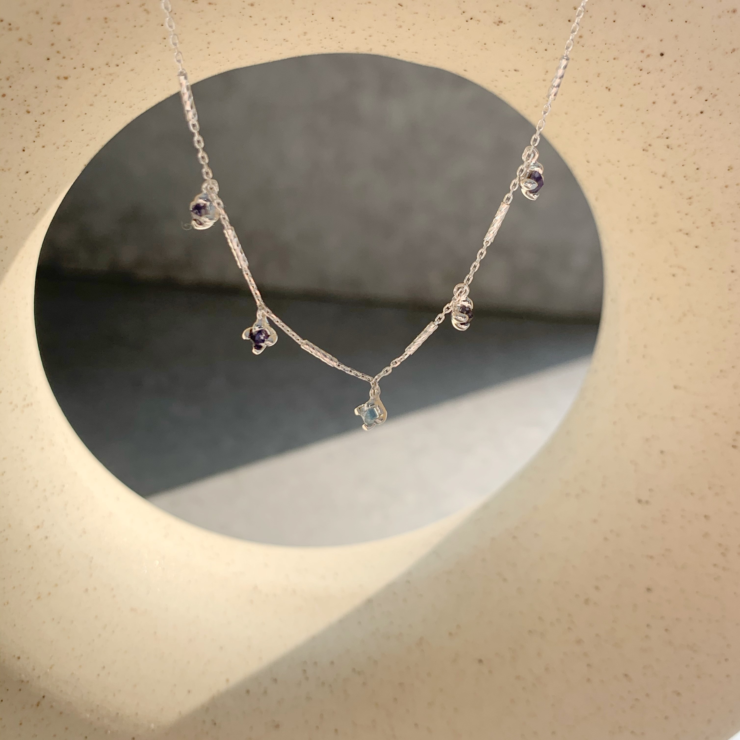 Light String堇青托帕石鎖骨鍊