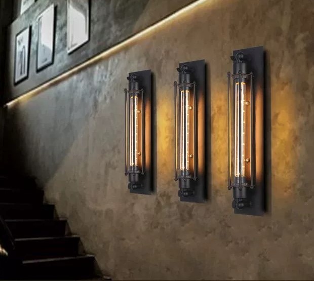 工業風長笛壁燈