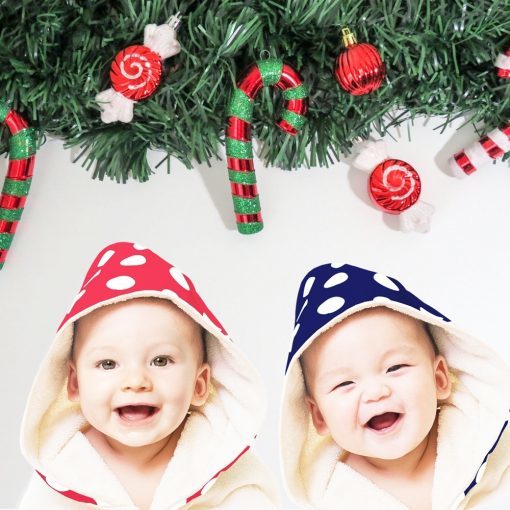 Nizio小蘑菇天然棉紗浴巾